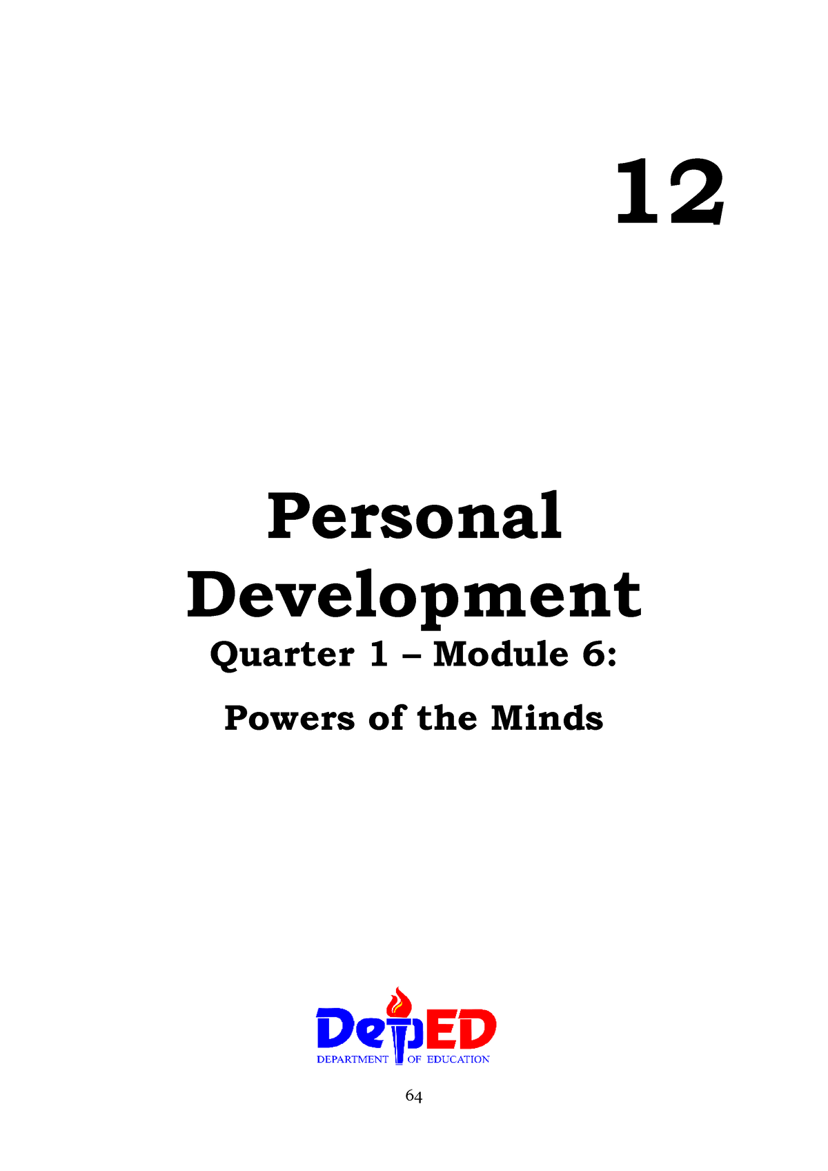 6 Q1 Per Dev - Module 6 Quarter 1 Personal Development - 12 Personal ...