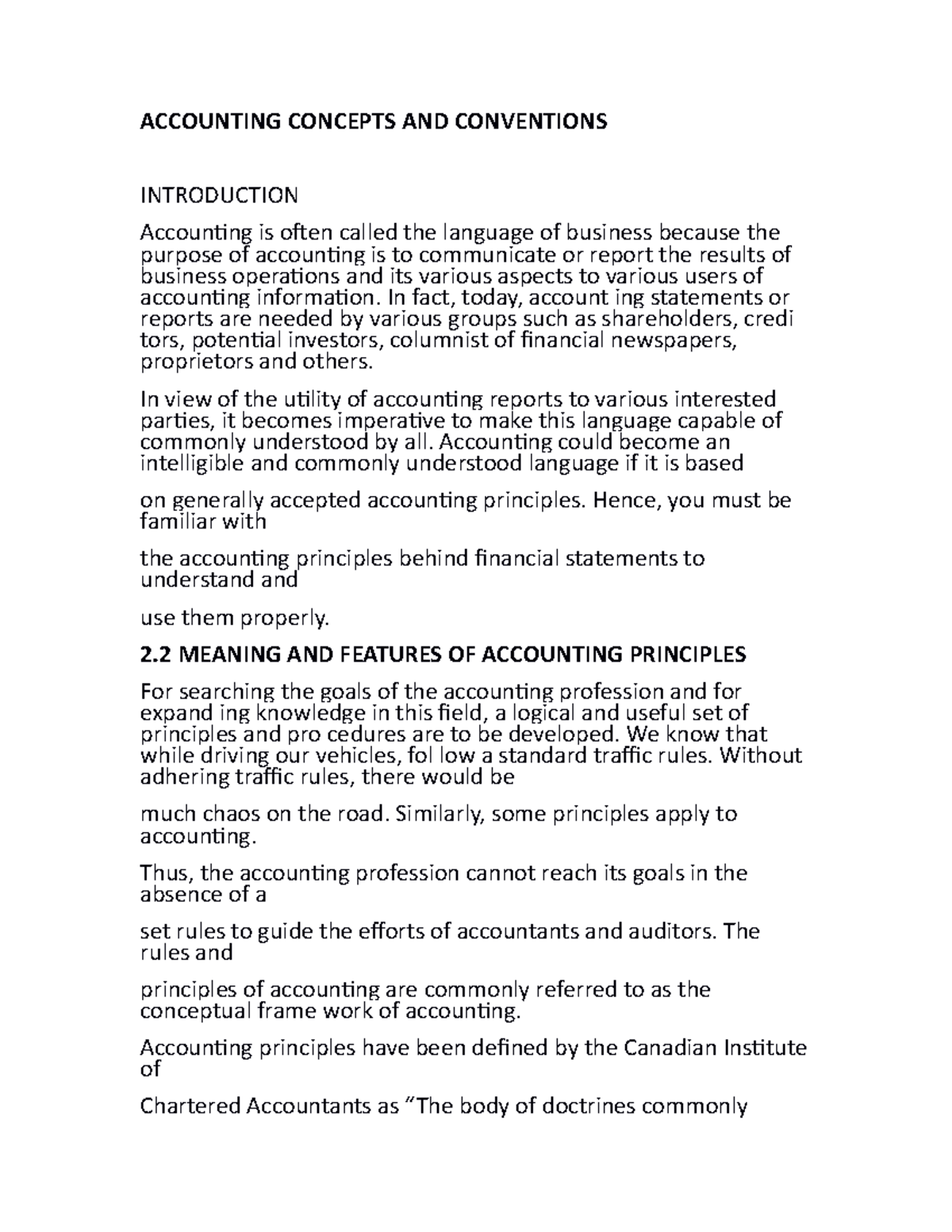 Accounting Concepts AND Conventions - ACCOUNTING CONCEPTS AND ...