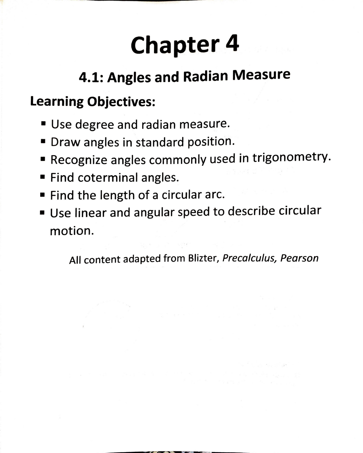 precalculus review worksheet for mac 2311 solution