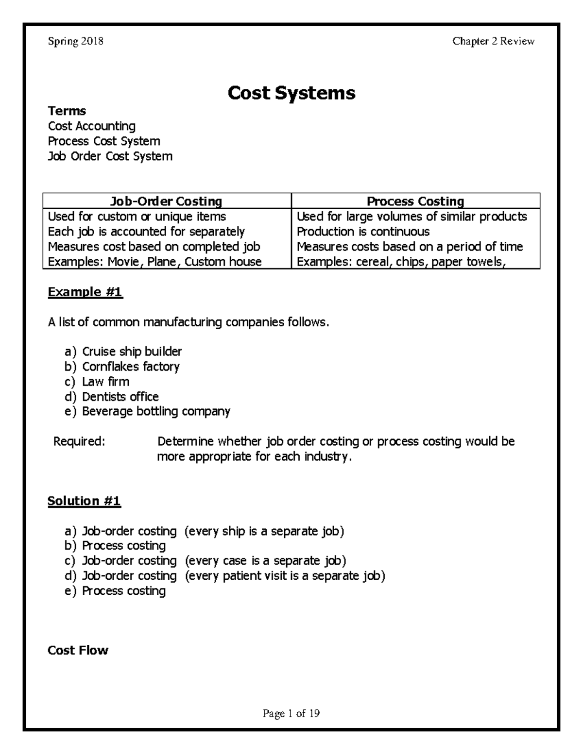 Chapter2cost practice set for job order costing Accountancy 21