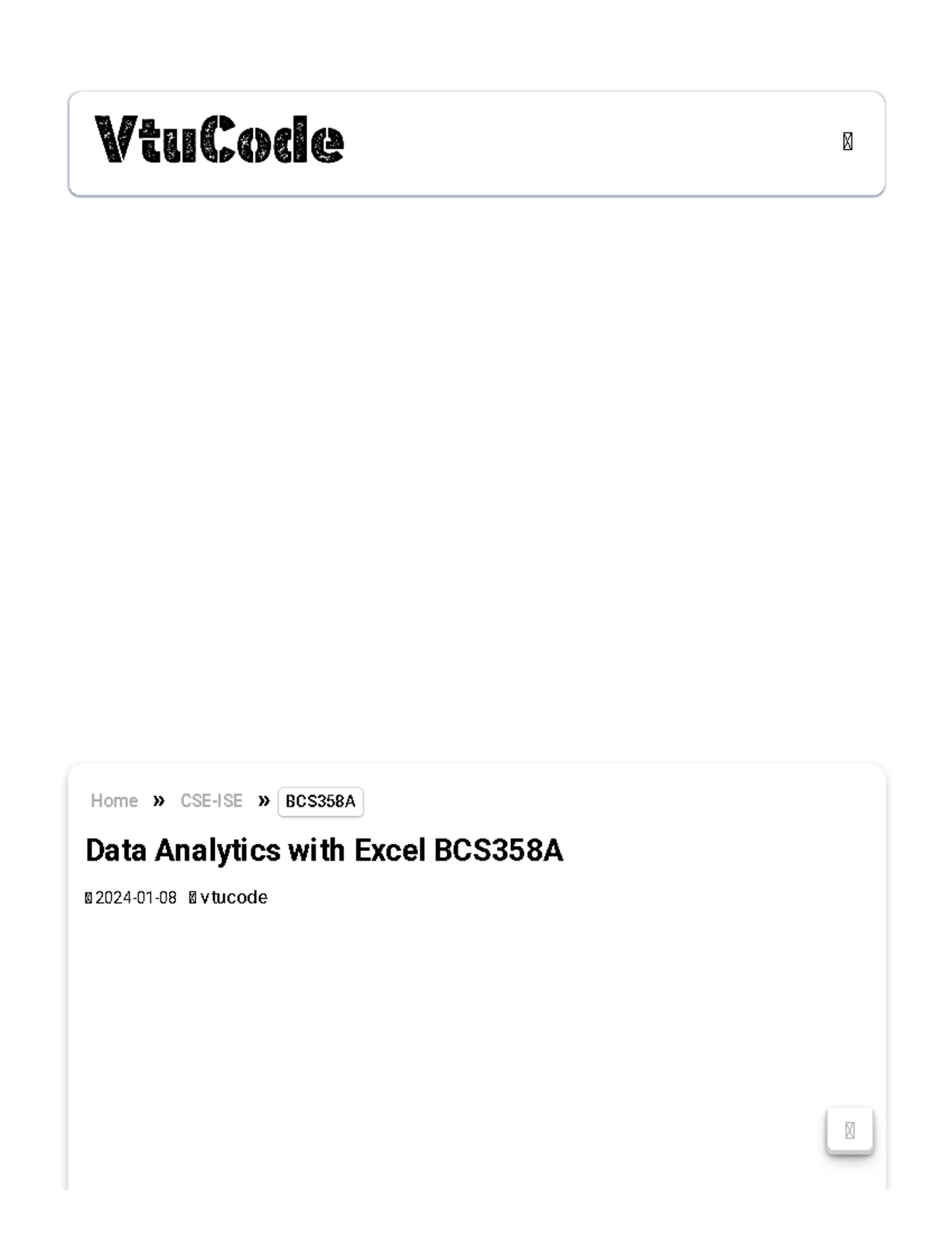 Vtucode » Data Analytics with Excel BCS358A - Home » CSE-ISE » BCS358A ...