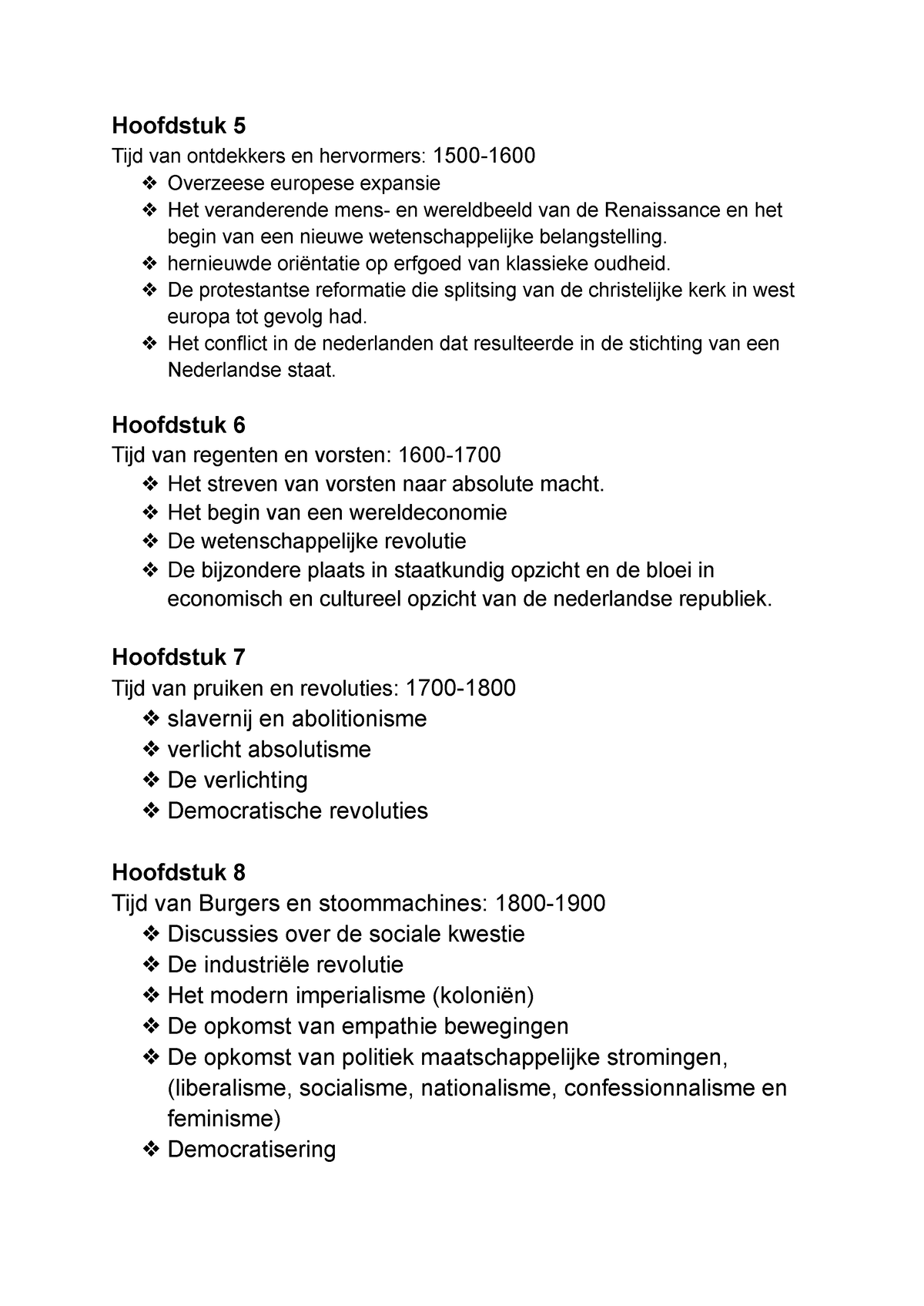 Kenmerkende Aspecten - Hoofdstuk 5 Tijd Van Ontdekkers En Hervormers ...