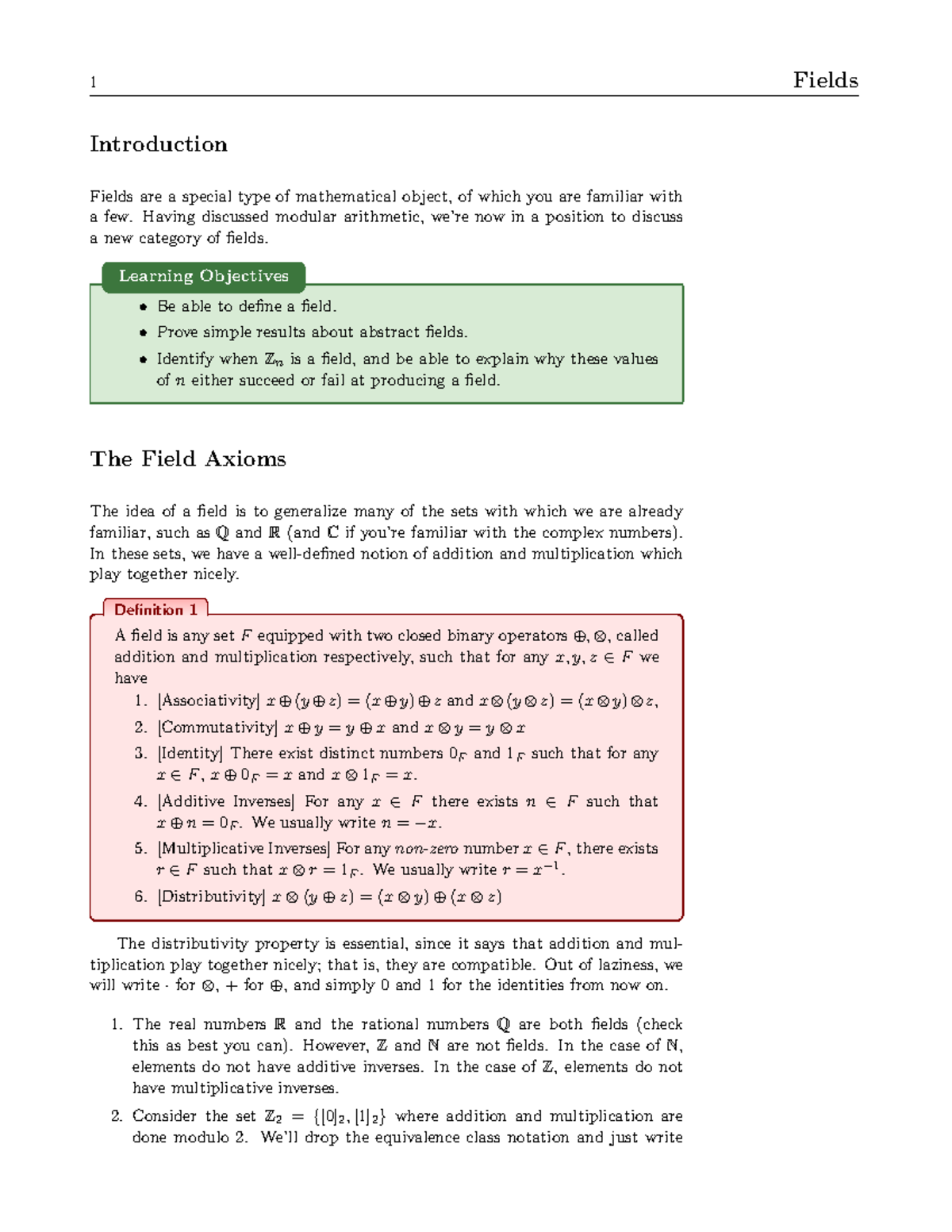 07Fields - ... - Introduction Fields are a special type of mathematical ...