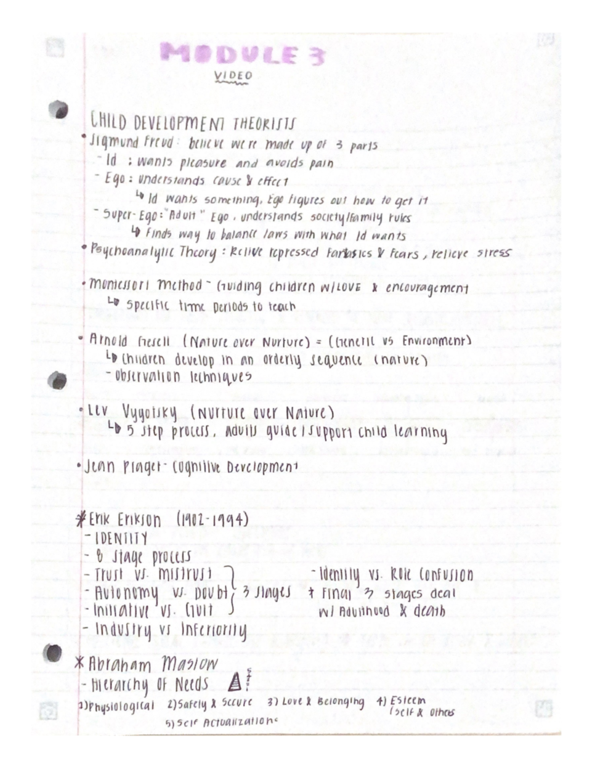 Child Development Theories - EDUC 2130 - Studocu