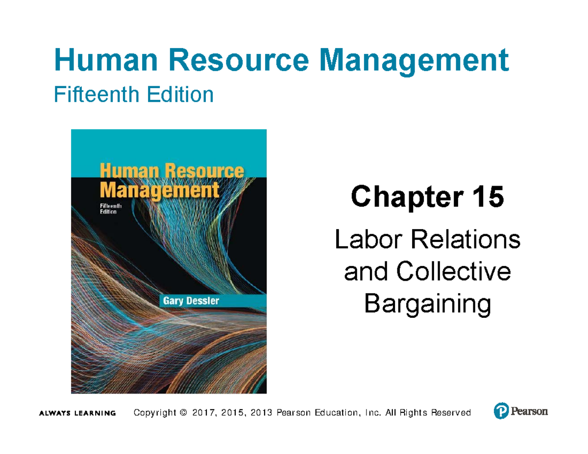 Copy Of Dessler 15e HRM Ch15 - Human Resource Management Fifteenth ...