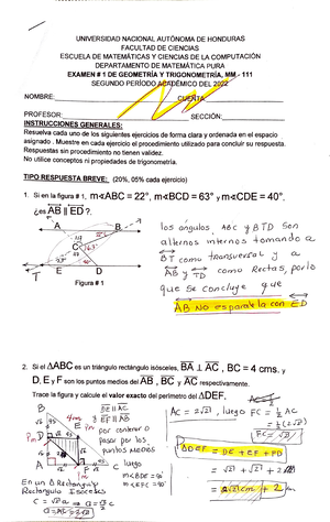 Geometria Y Trigonometria - MM111 - UNAH - Studocu