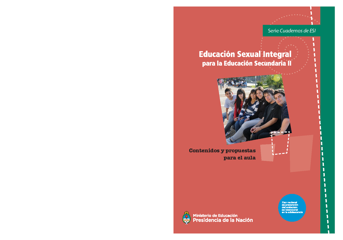 Cuadernillo Esi Aporte Para Educación Sexual Integral Serie