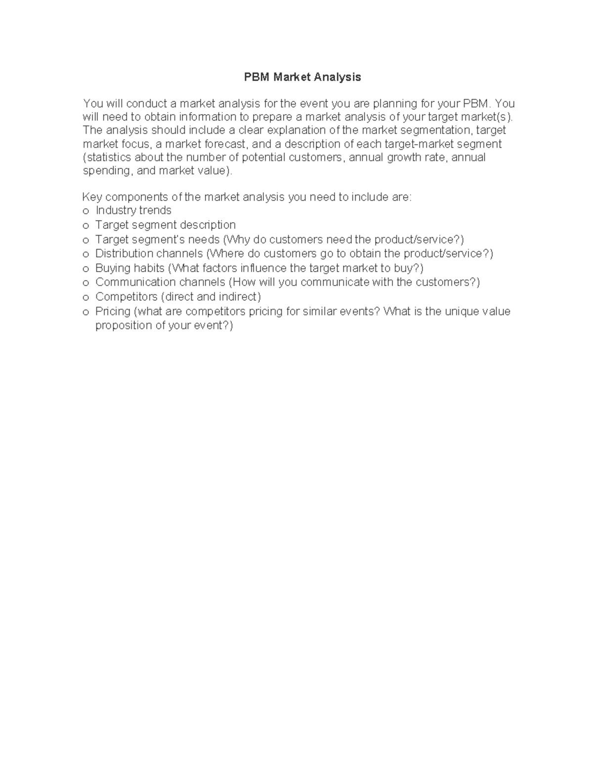 2.02 PBM Market Analysis - PBM Market Analysis You will conduct a ...