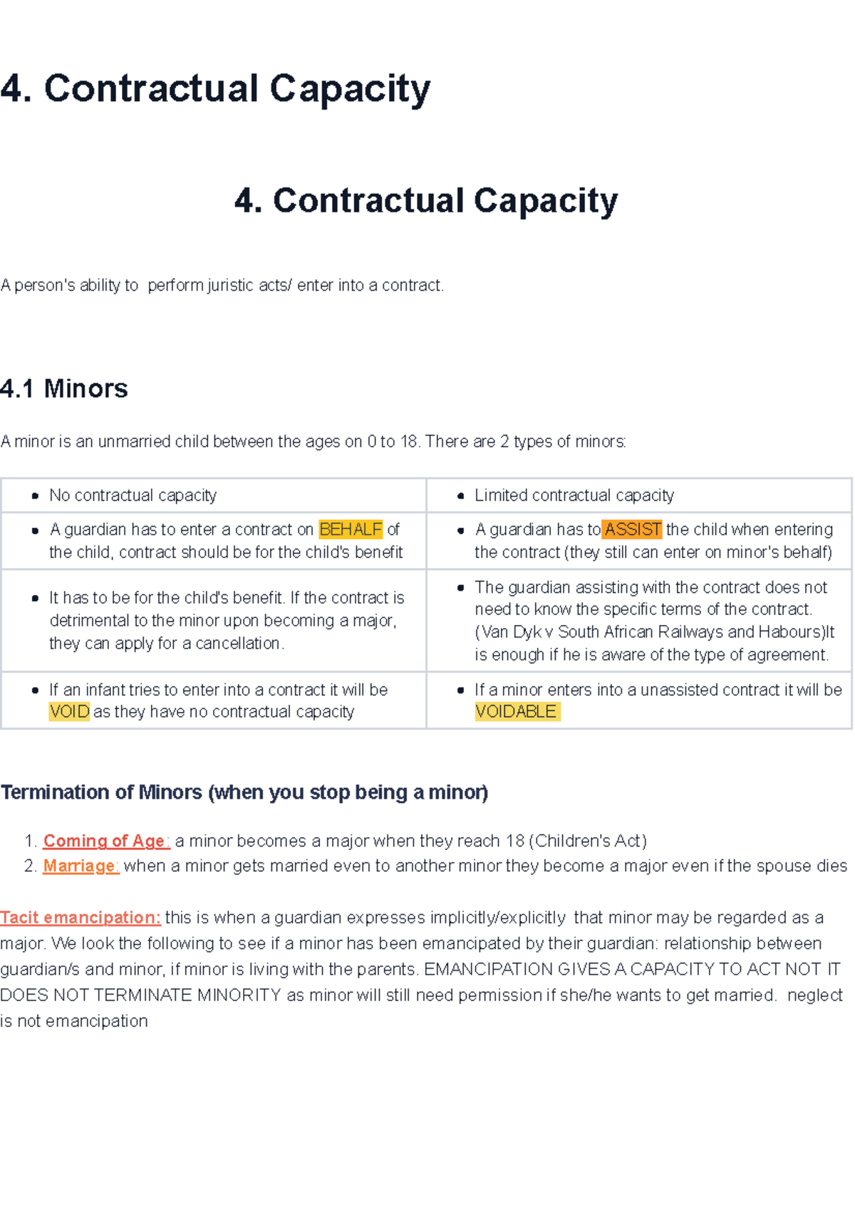 4. Contractual Capacity - 4. Contractual Capacity 4. Contractual ...