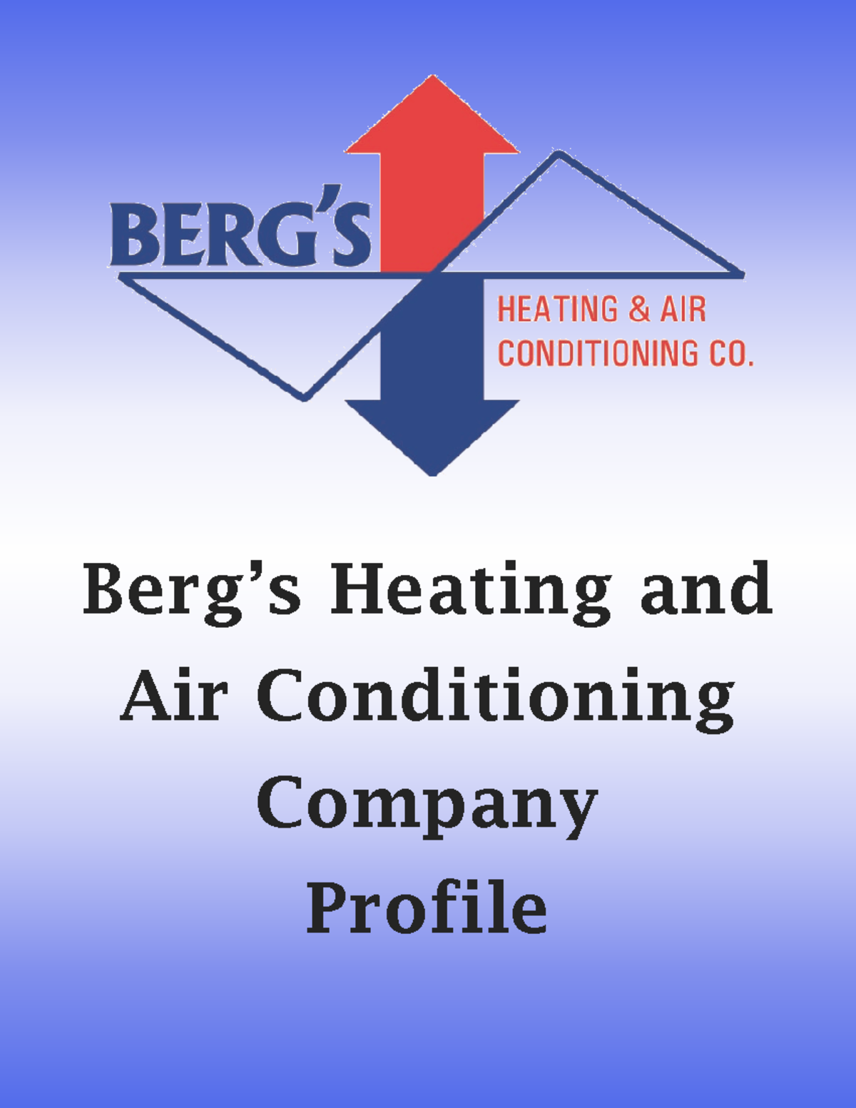 Heating and Air Conditioning Business Plan Heating and Air