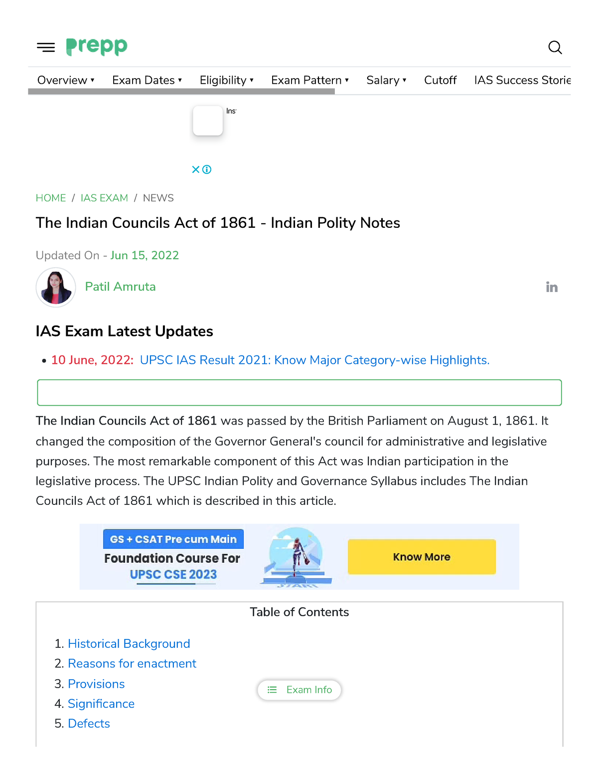 The Indian Councils Act Of 1861 - Indian Polity Notes - It Changed The ...