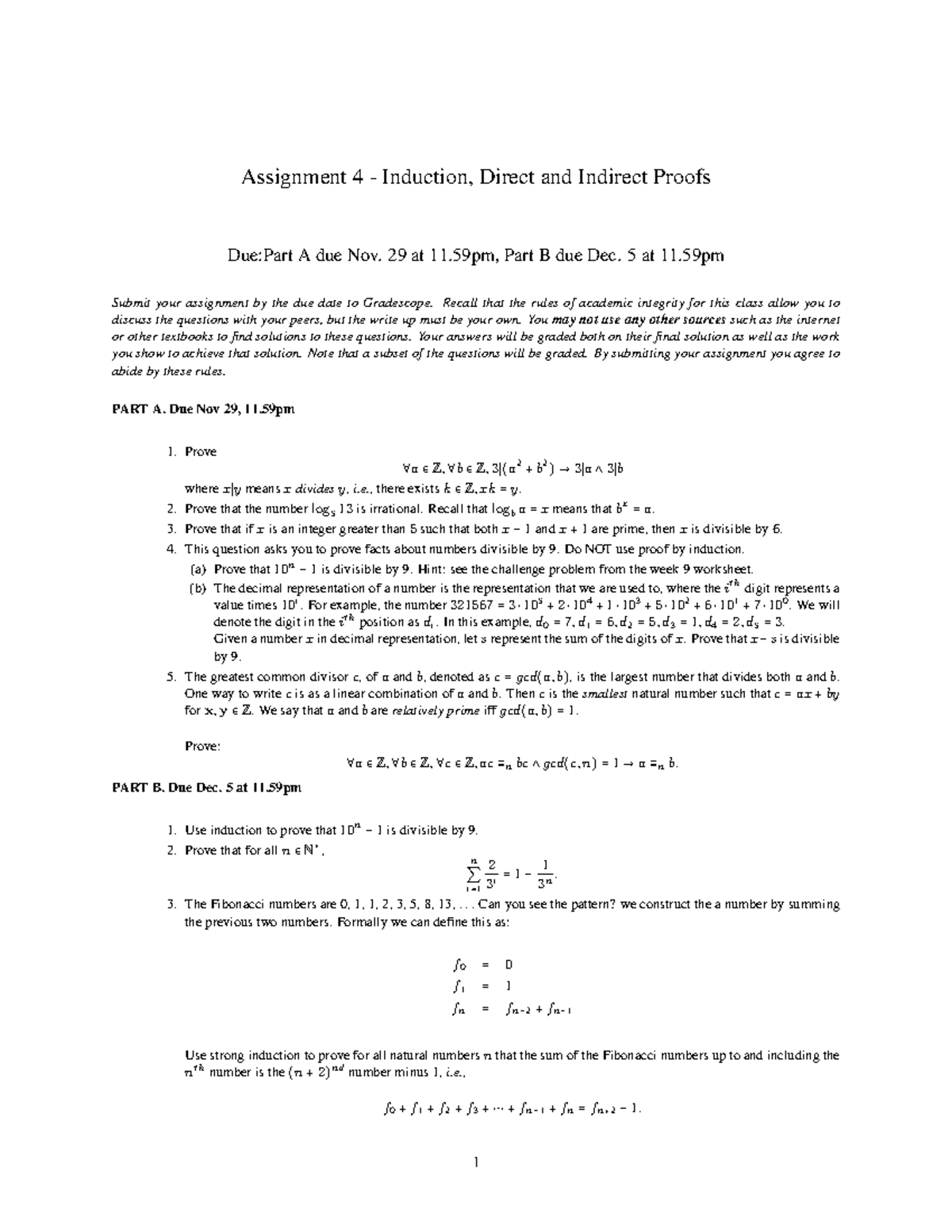 Discrete Mathematics 2020 Assignment four - CSCA67 - U of T - Studocu