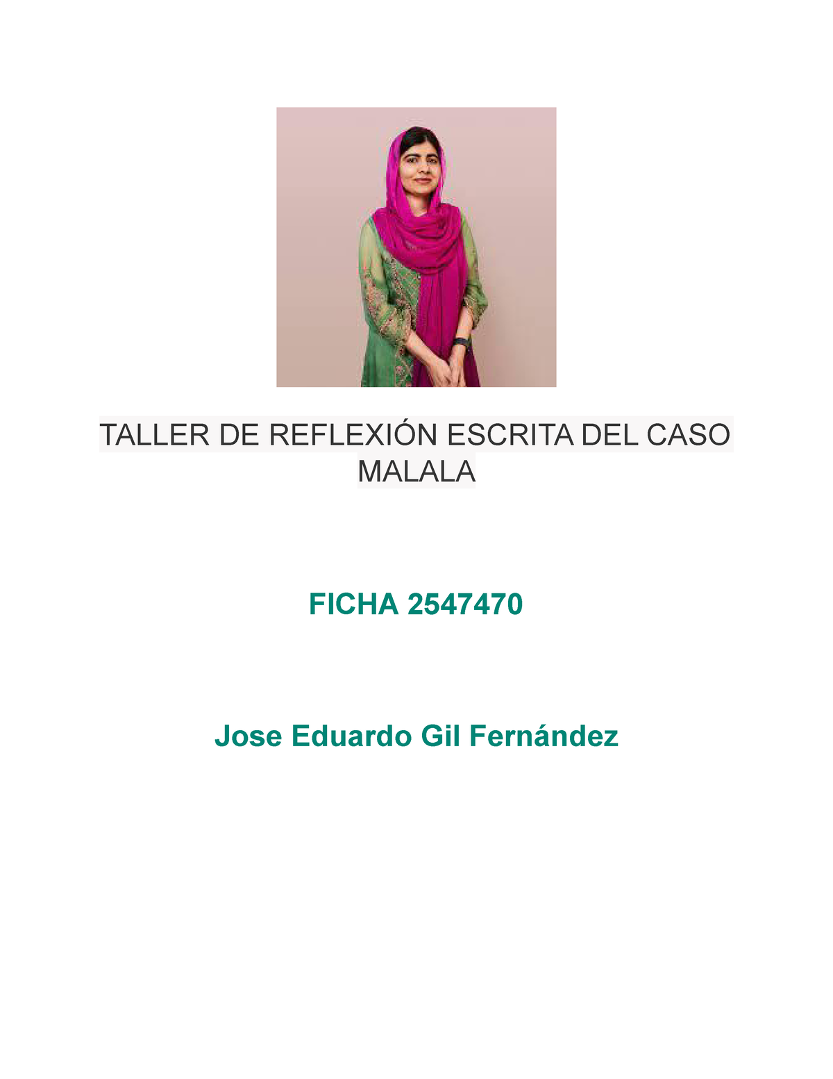 TALLER DE REFLEXIÓN ESCRITA DEL CASO MALALA | PDF | La Violencia Contra