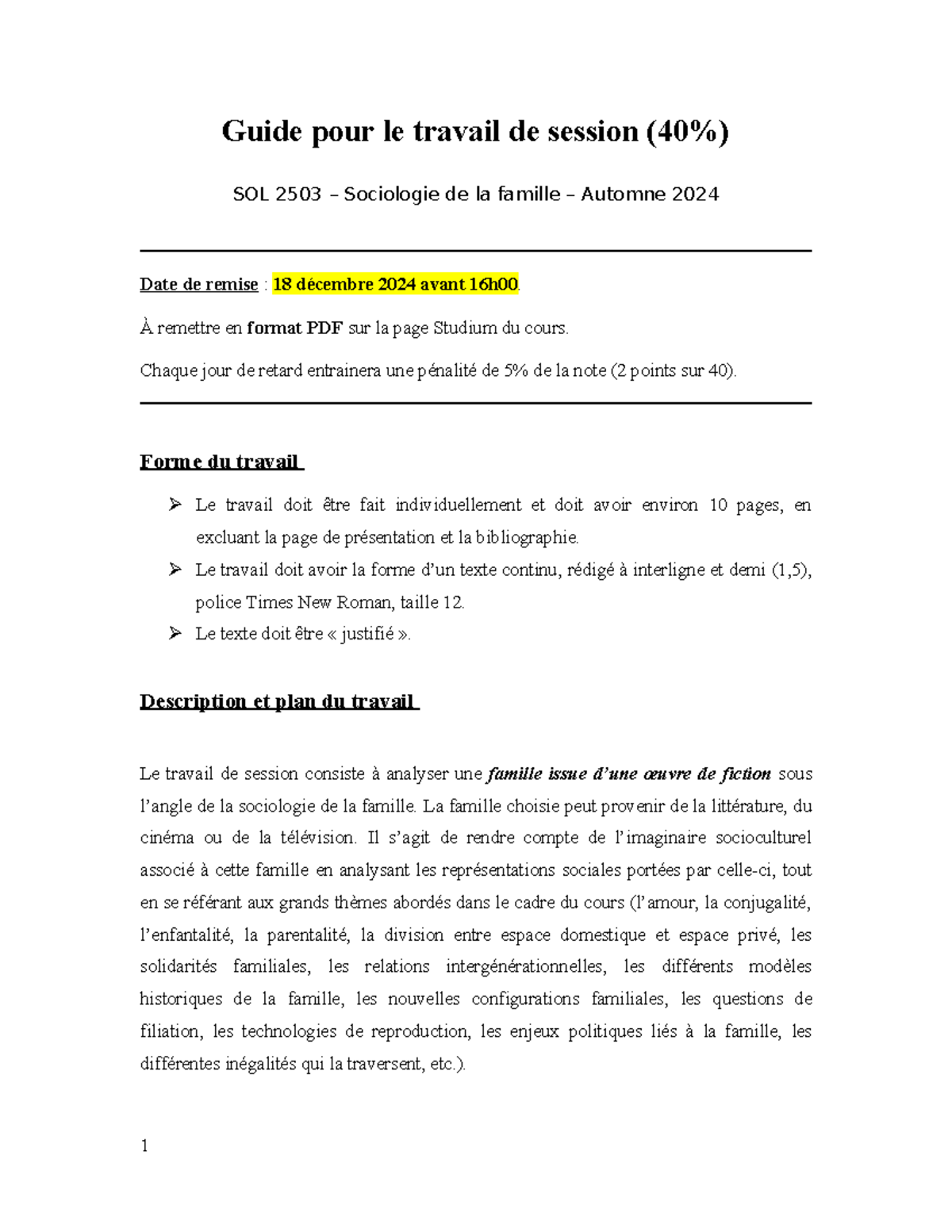 Guide pour le travail de session - À remettre en format PDF sur la page ...