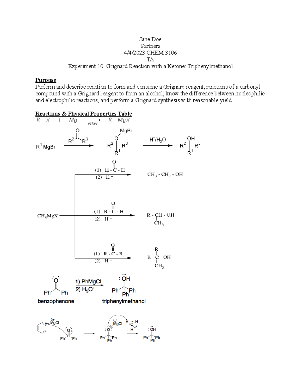 Copy Of Chem 3106 Experiment 10 Jane Doe Partners 4 4 2023 Chem 3106 Ta Experiment 10 Copy Of Chem 3106 Experiment 10 Jane Doe Partners 4 4 2023 Chem 3106 Ta Experiment 10