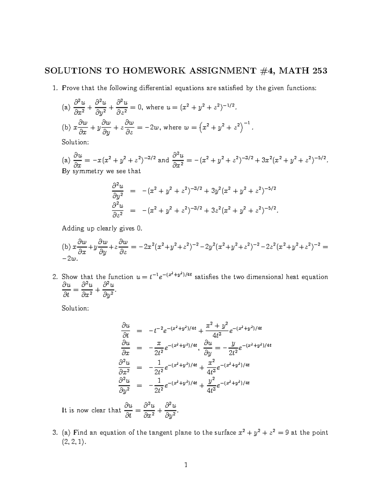 Exercises Of Practice Vectorial Calculus Solutions To Homework Exercises Of Practice Vectorial Calculus Solutions To Homework