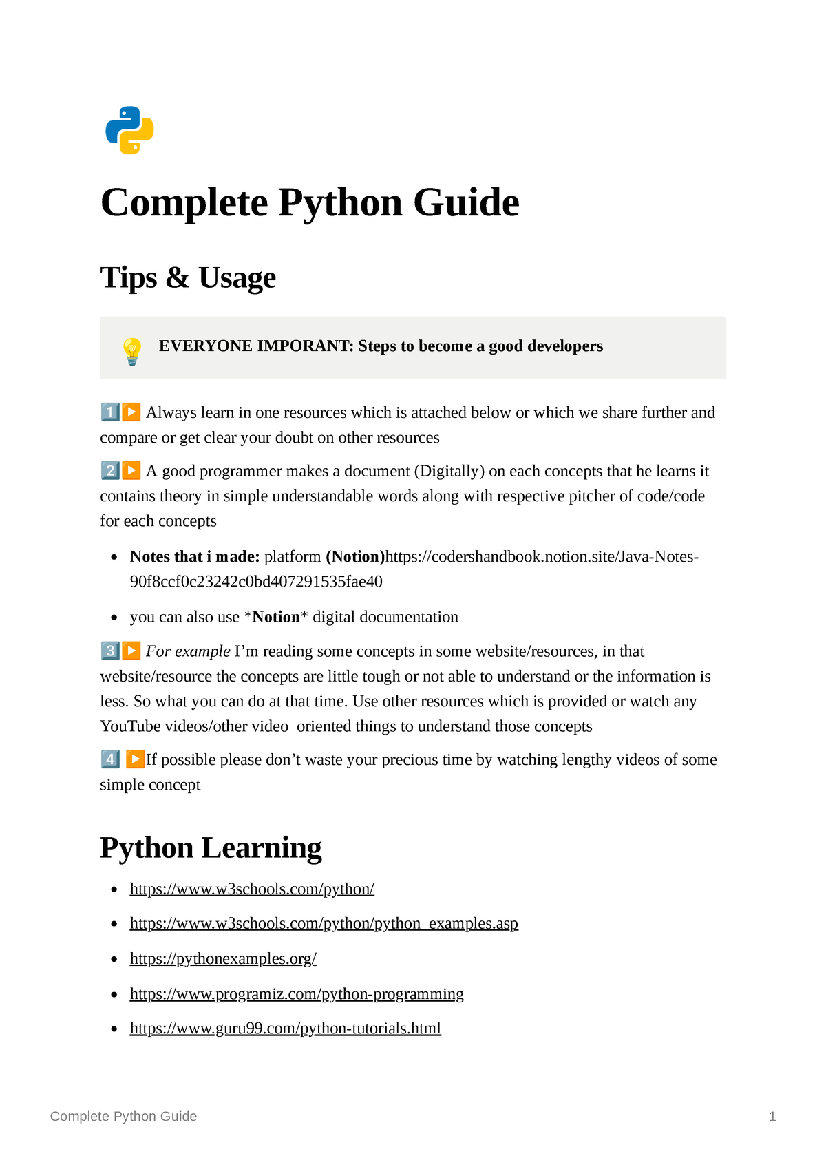 Complete Python Guide Ysh Complete Python Guide 1 Complete Python