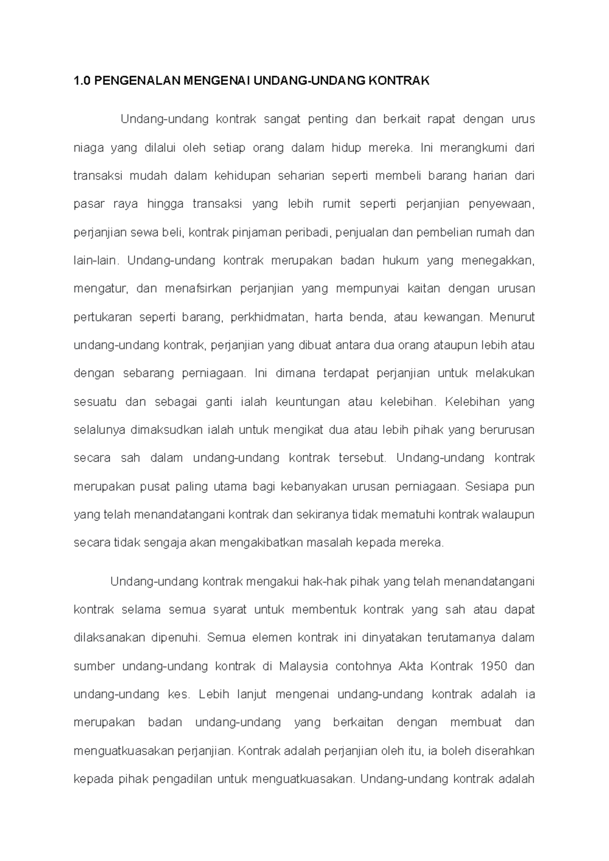 Topik 2 Undang Undang Kontrak Only You My Law