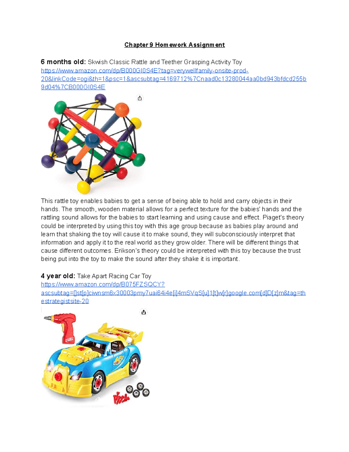 the developing child homework activities answer key chapter 9