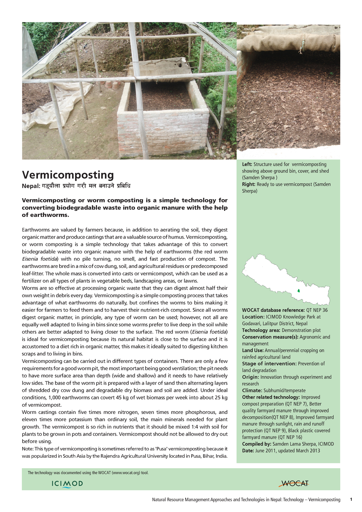 Technology (13) - Okay - Vermicomposting Nepal: U8\of}nf K|of]u U/L Dn ...