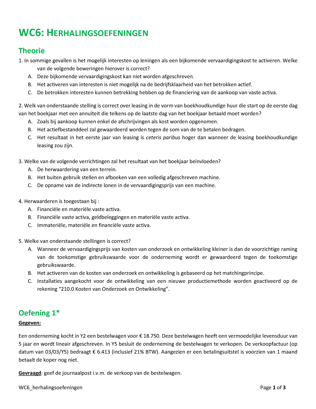 WC6 Herhalingsoefeningen - WC6_herhalingsoefeningen Page 1 Of 3 WC 6 ...