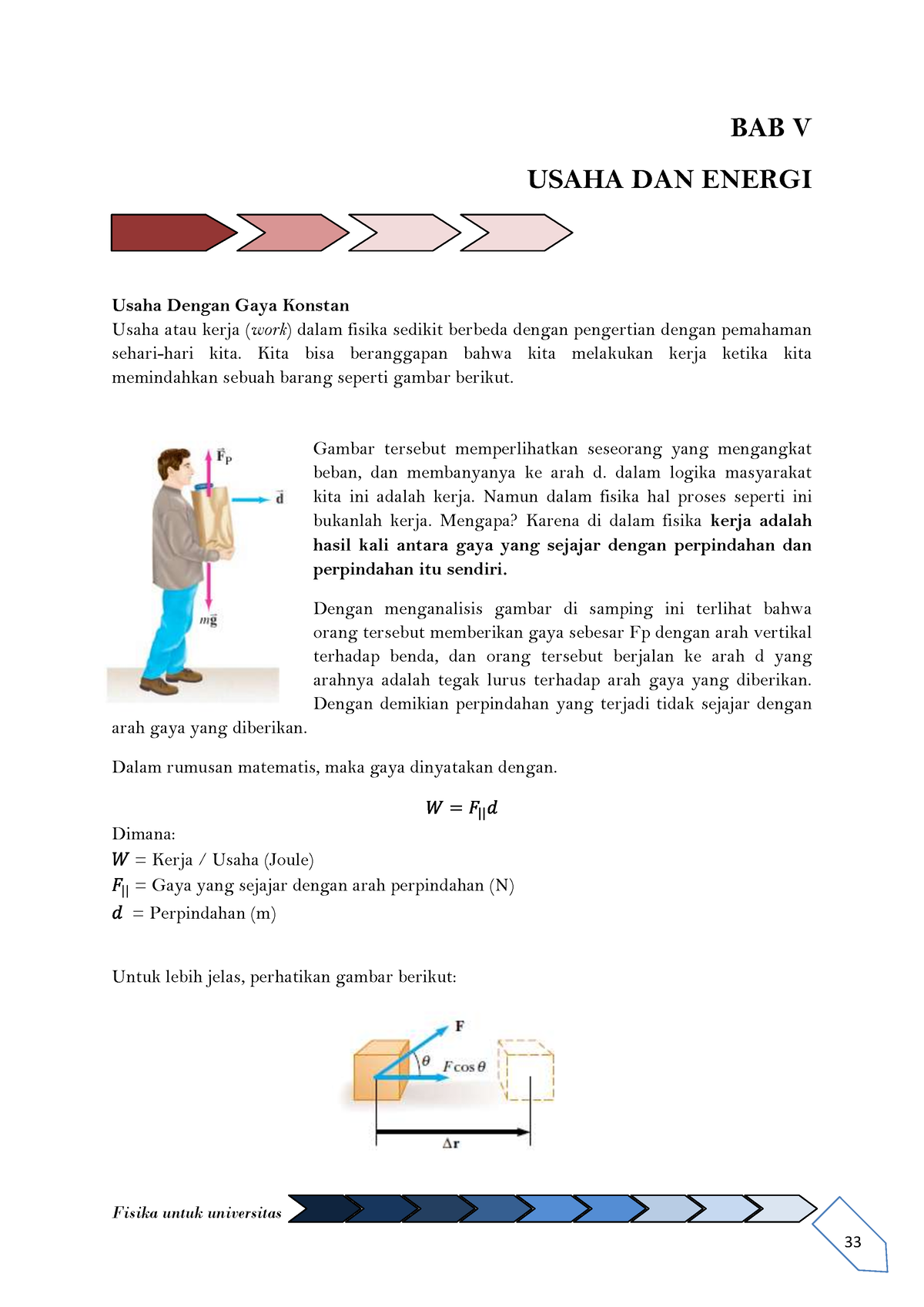 Usaha Dan Energi - Fisika - Fisika Untuk Universitas BAB V USAHA DAN ...