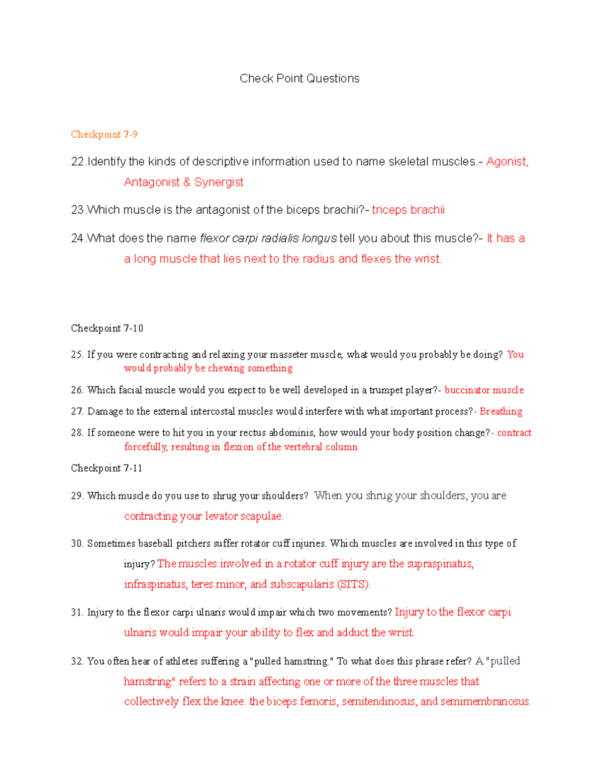 Check Point Questions 7.9 - Check Point Questions Checkpoint 7- 22 the ...