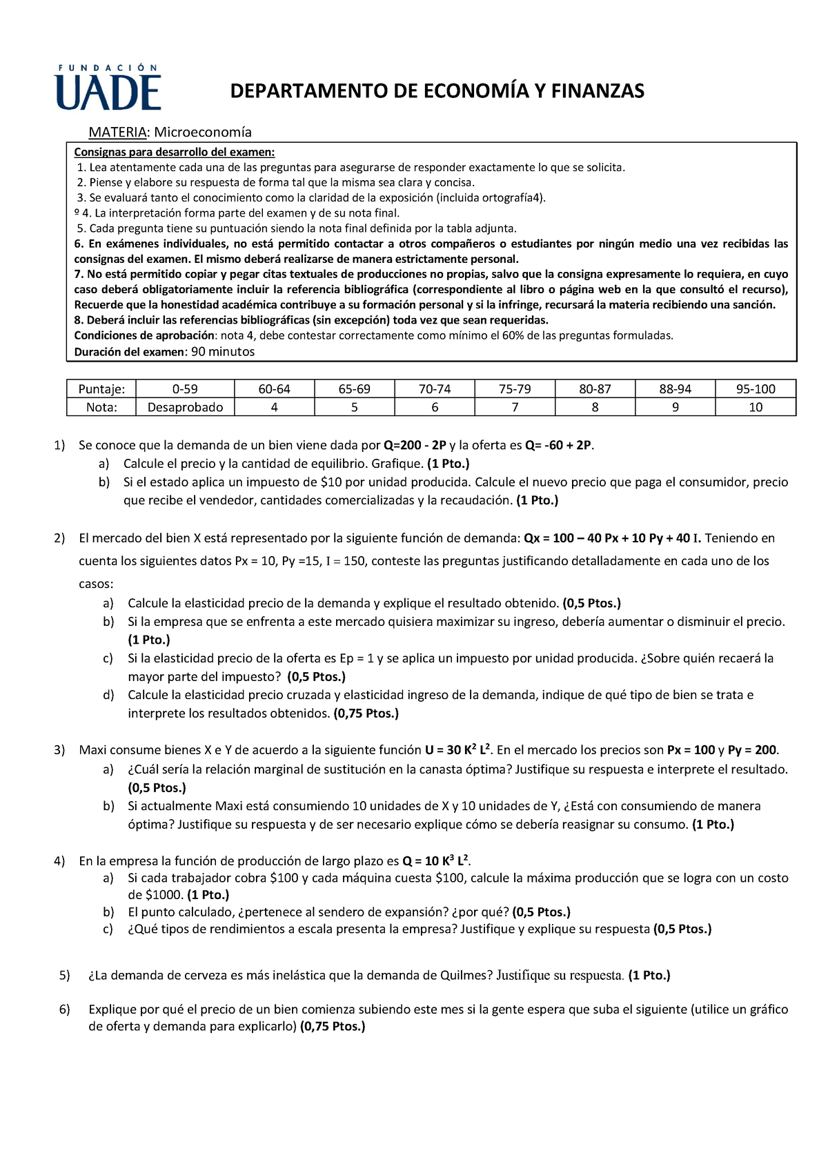 Microeconomia - Primer Parcial - 2do Cuatr. 2020 - Profesor ML - Turno ...