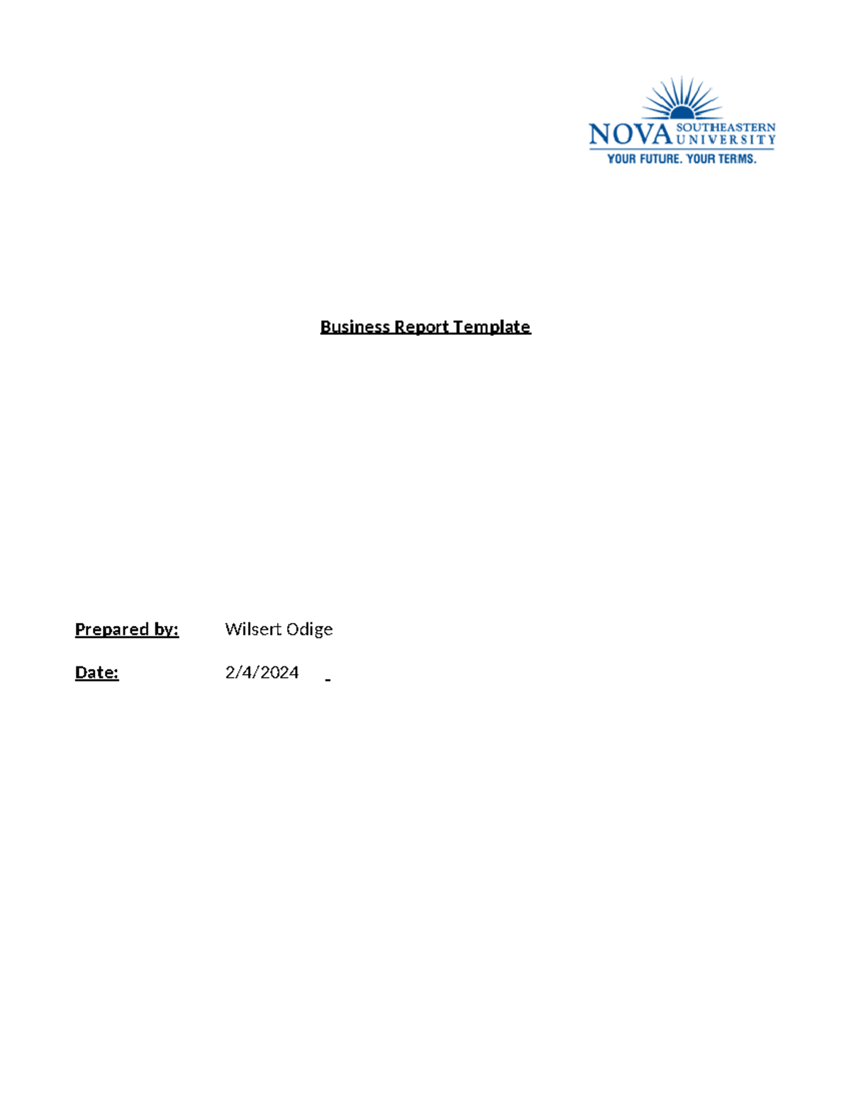 Forecasting Analysis - Business Report Template Prepared by: Wilsert ...