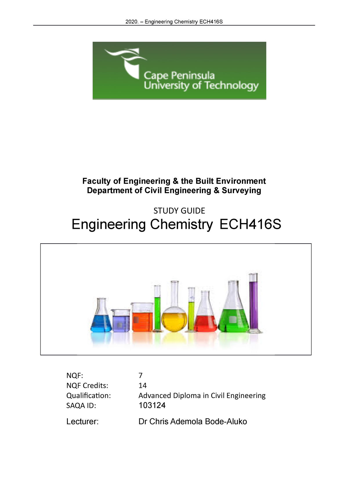 Engineering Chemistry Study Guide, Engineering Chemistry Study Guide ...