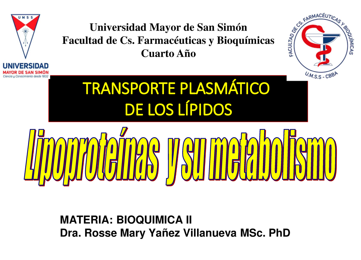 Transporte de lipidos lipoproteinas plasmaticas LipoproteÌnas y su metabolismo TRANSPORTE