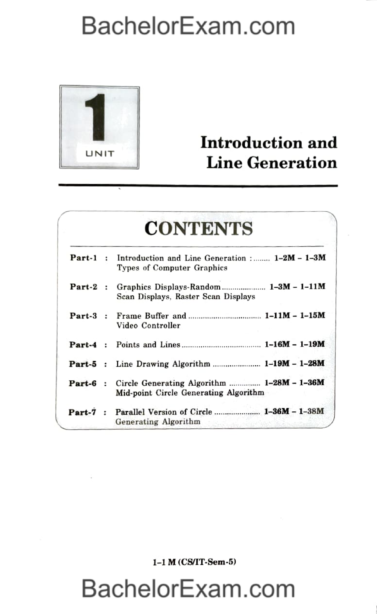 Computer Graphics Full Pdf - Introduction And UNIT Line Generation ...