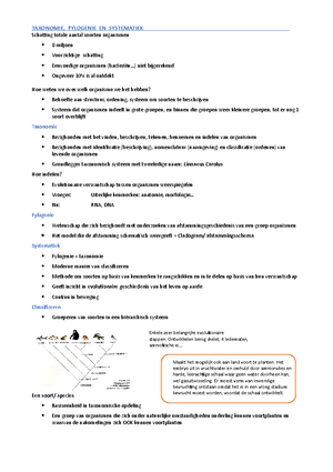 Examen - Zelfstudies - De Basis - Zelfstudie Systematiek Taxonomie ...