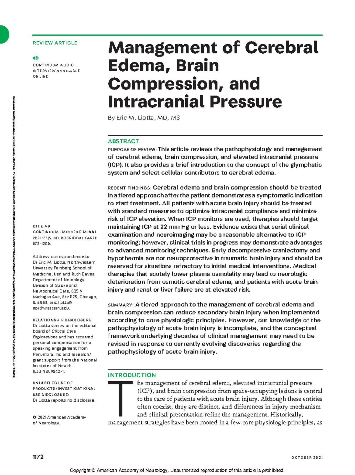 2021 manejo del edema cerebral - Downloaded from journals.lww/continuum ...