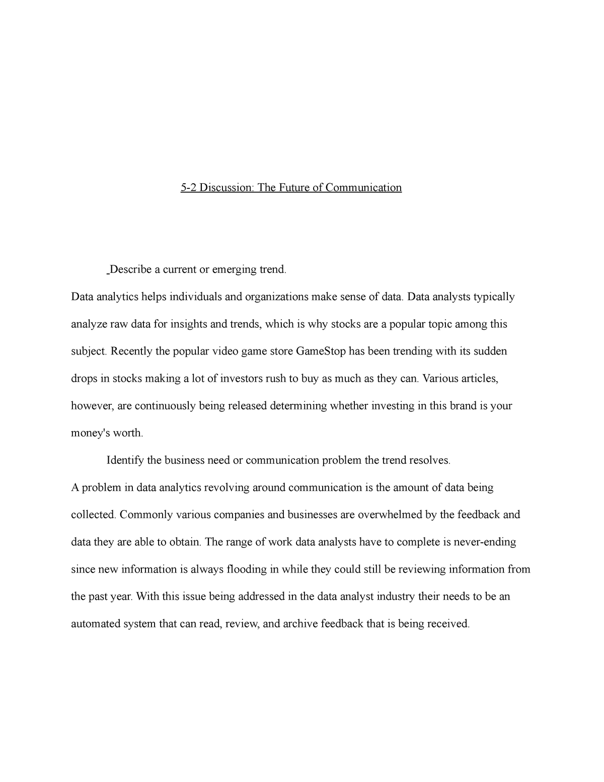 essay about the future of communication