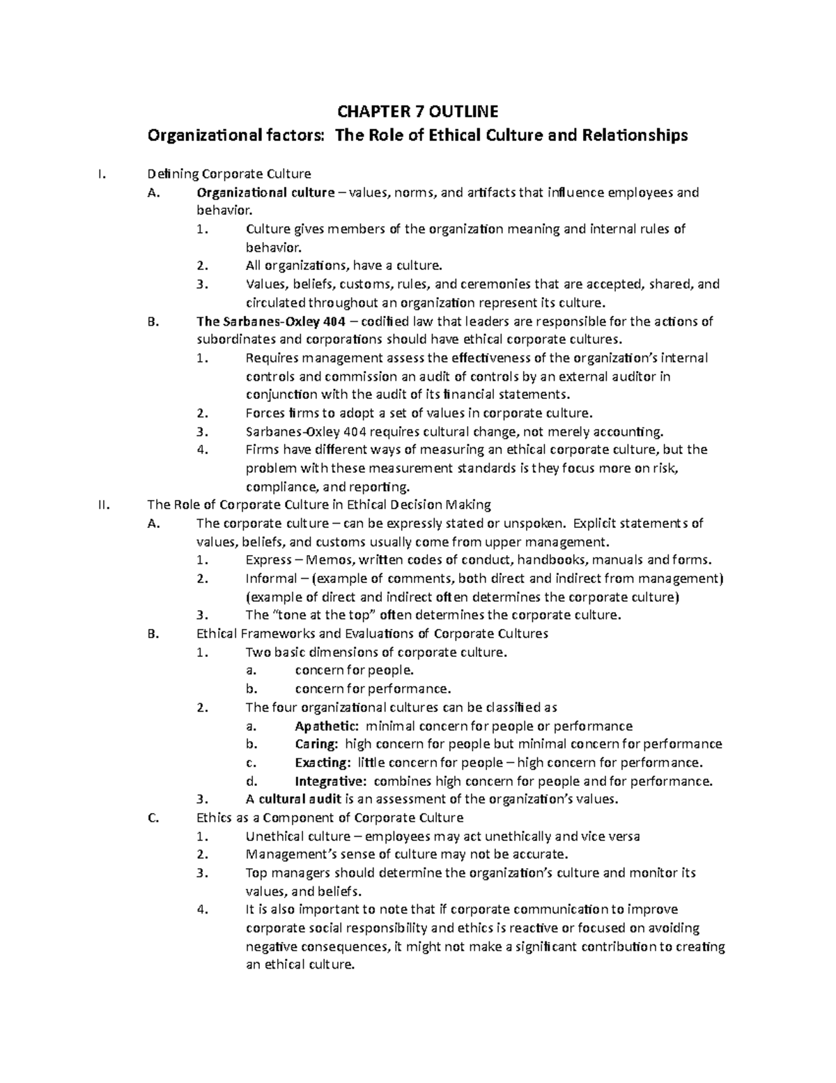 412 Chapter 7 Outline - LAW 412 - WCU - Studocu