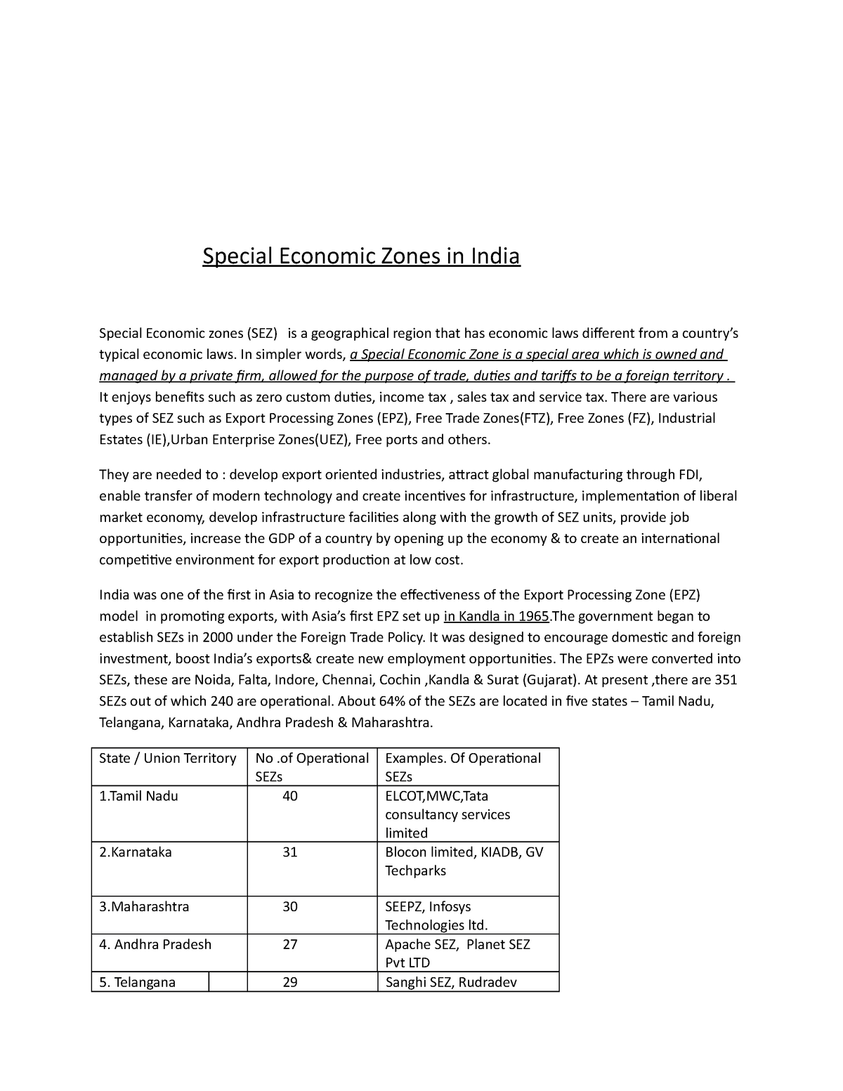 thesis on special economic zones