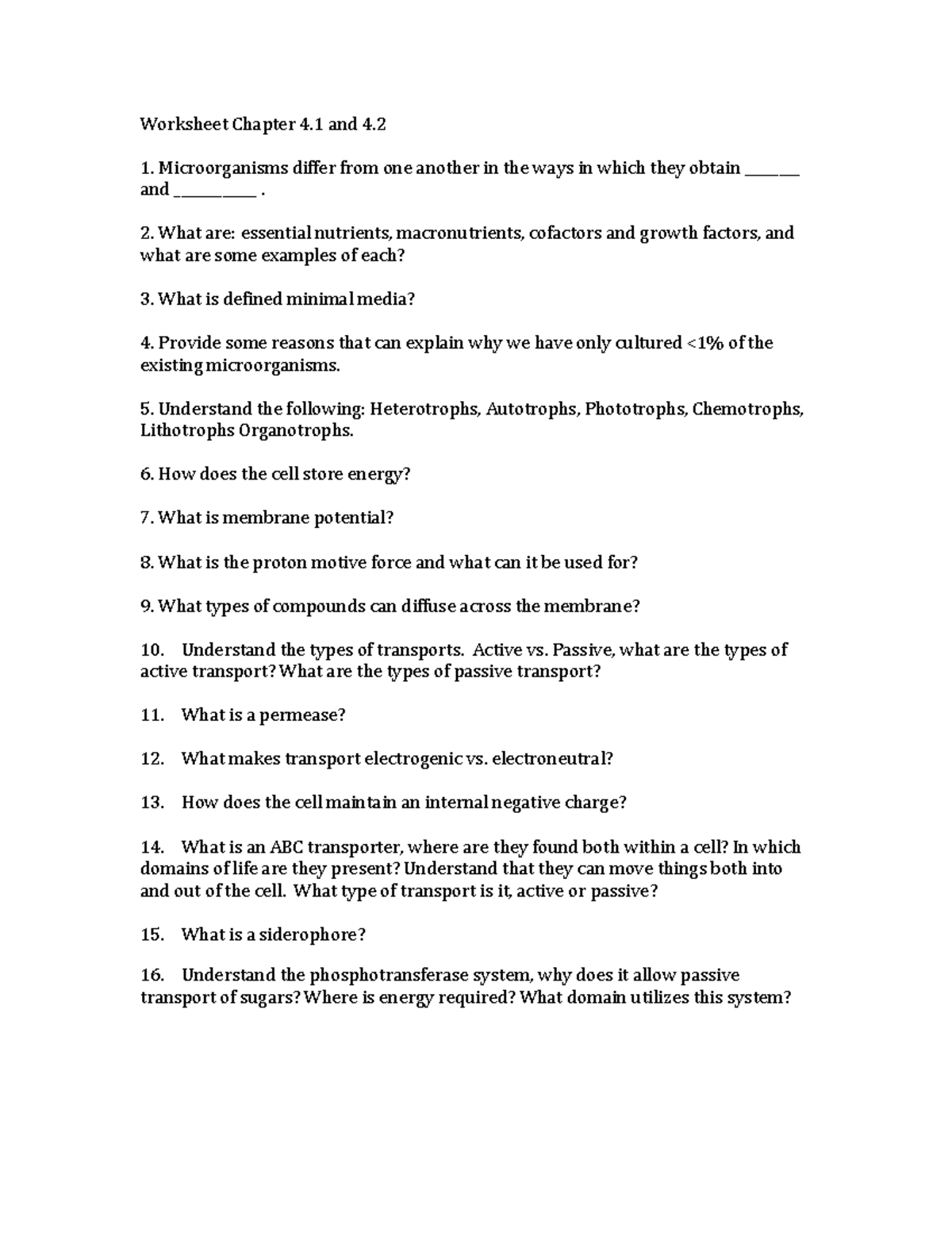 MBIO 3813 Summer 2018 Chapter 4 1 and 4 2 Review Sheet - Worksheet ...