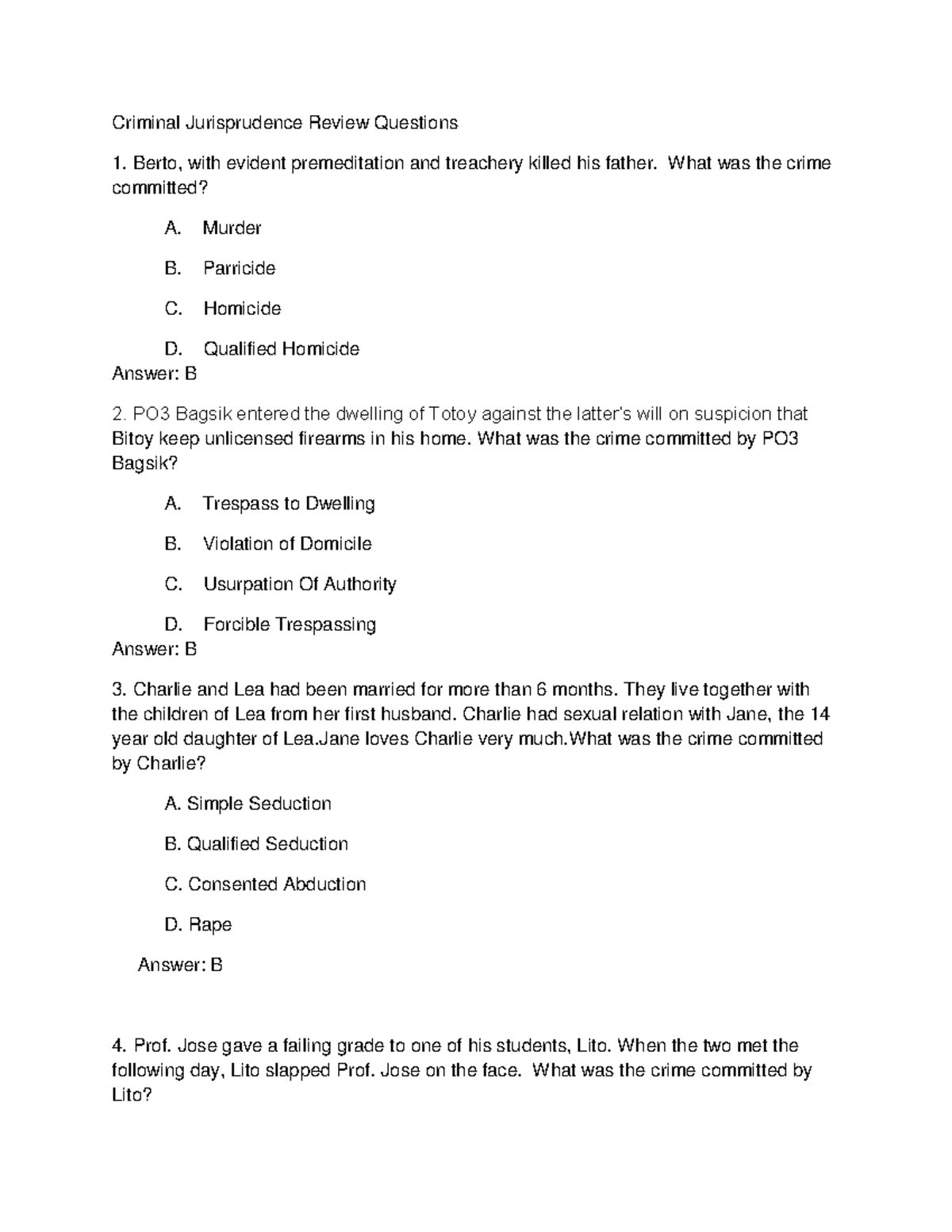 Criminal-Juris-QA - Criminal Jurisprudence Review Questions Helps ...