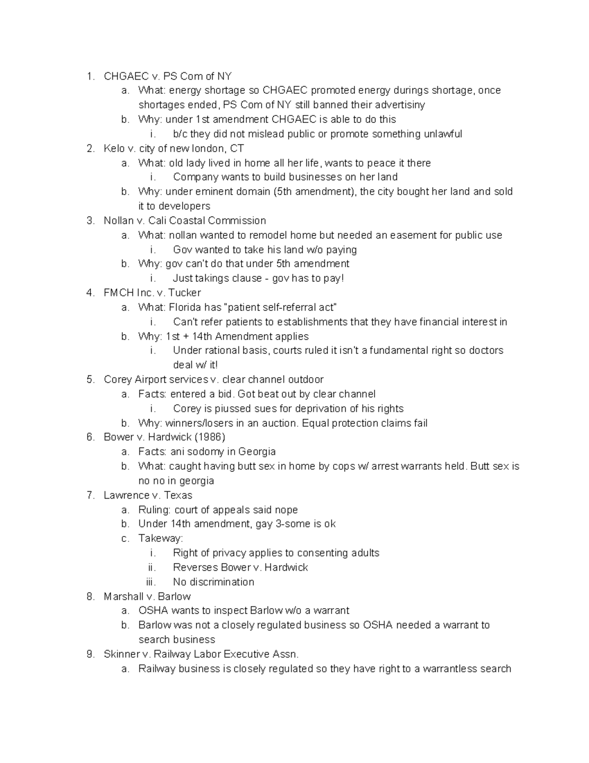 MGMT 200 Final Study Guide Part 2 - CHGAEC V. PS Com Of NY A. What ...