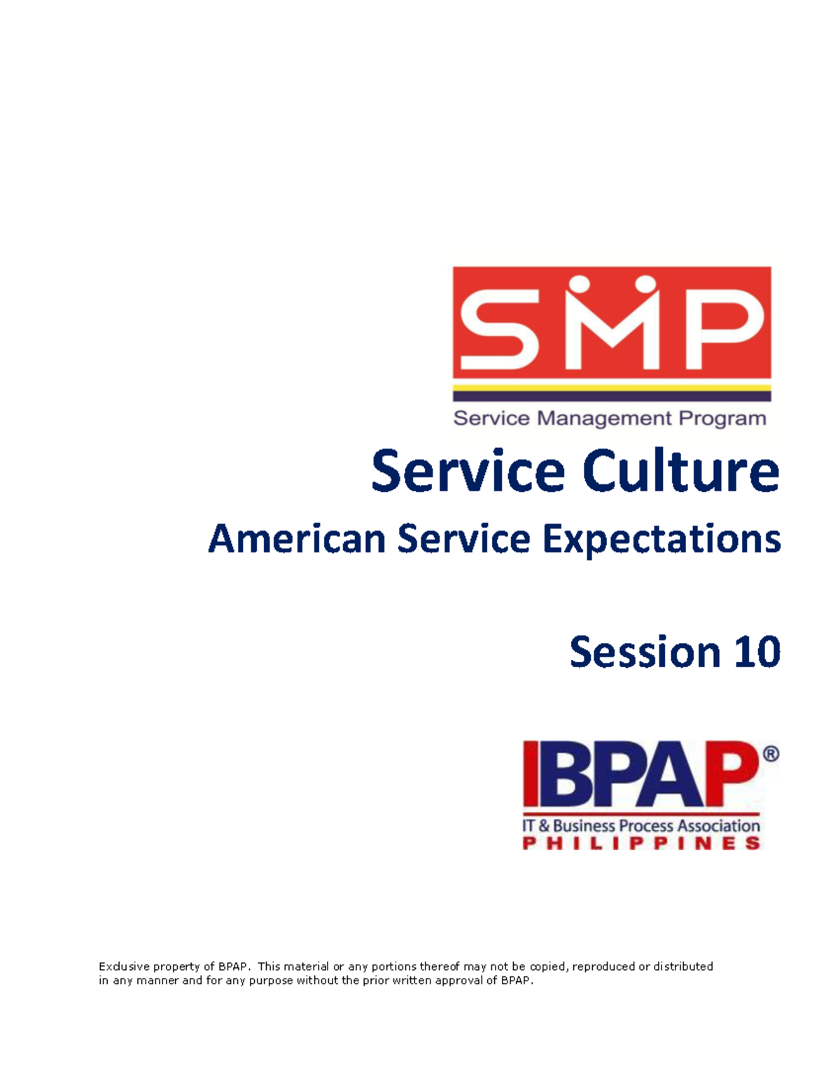 Smpsvccu 010v2013QCCI Service Culture American Service Expectations