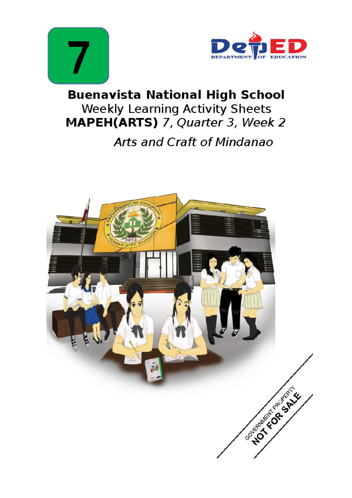 BNHS arts week 2 q3 Learning Activity Sheet FOR TANDAG CITY