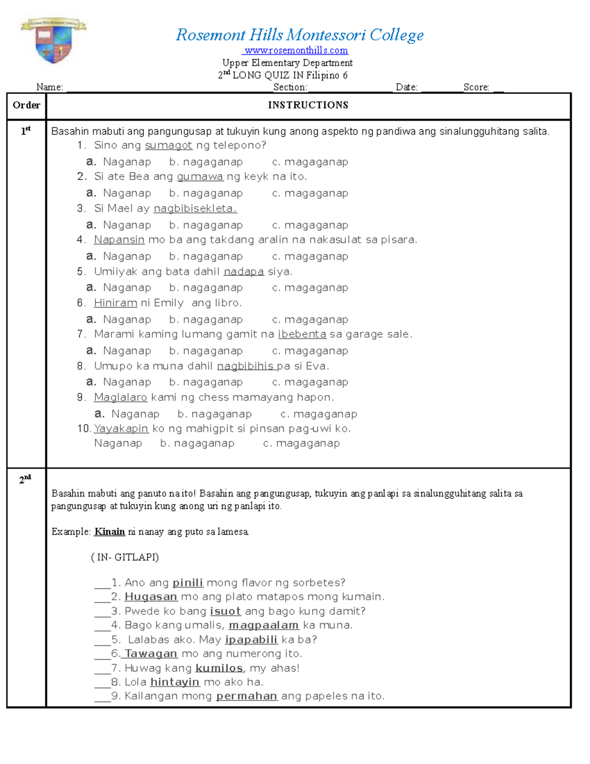 Filipino 6 TQ-LQ - Introduction to Computing (LEC) Syllabus | Page 2 of ...
