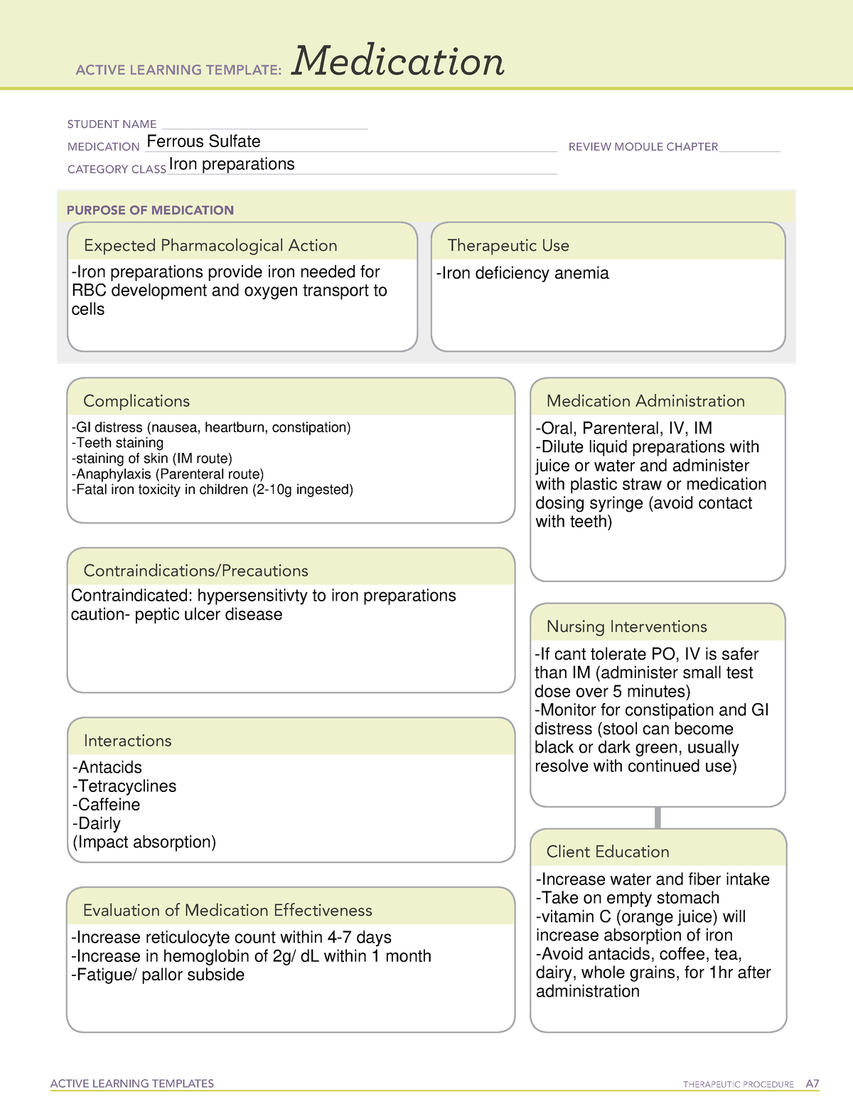 active-learning-template-medication-ferrous-sulfate-active-learning-templates-therapeutic