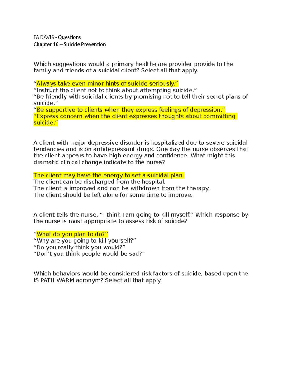 fa-davis-questions-mh-ch-16-suicide-prevention-fa-davis