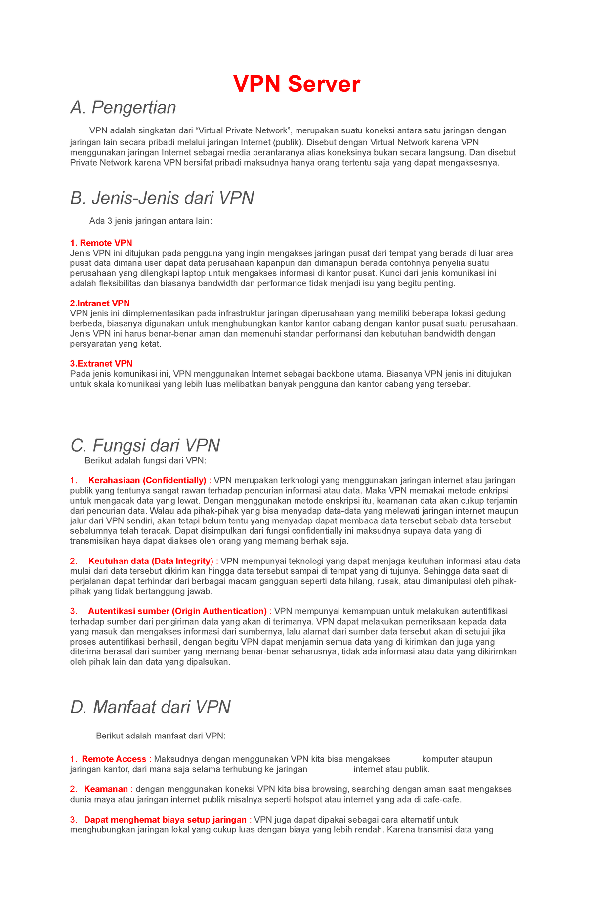 Vpn Server Pengertian Vpn Adalah Singkatan Dari Virtual Private