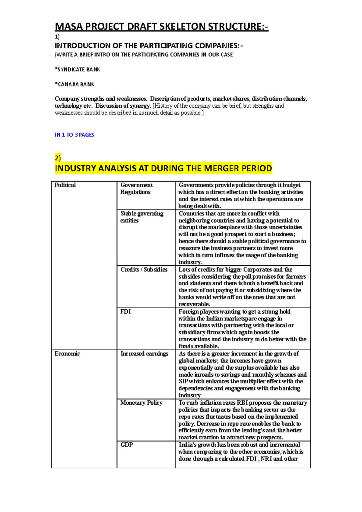 MASA Project Draft Skeleton Structure - MASA PROJECT DRAFT SKELETON ...