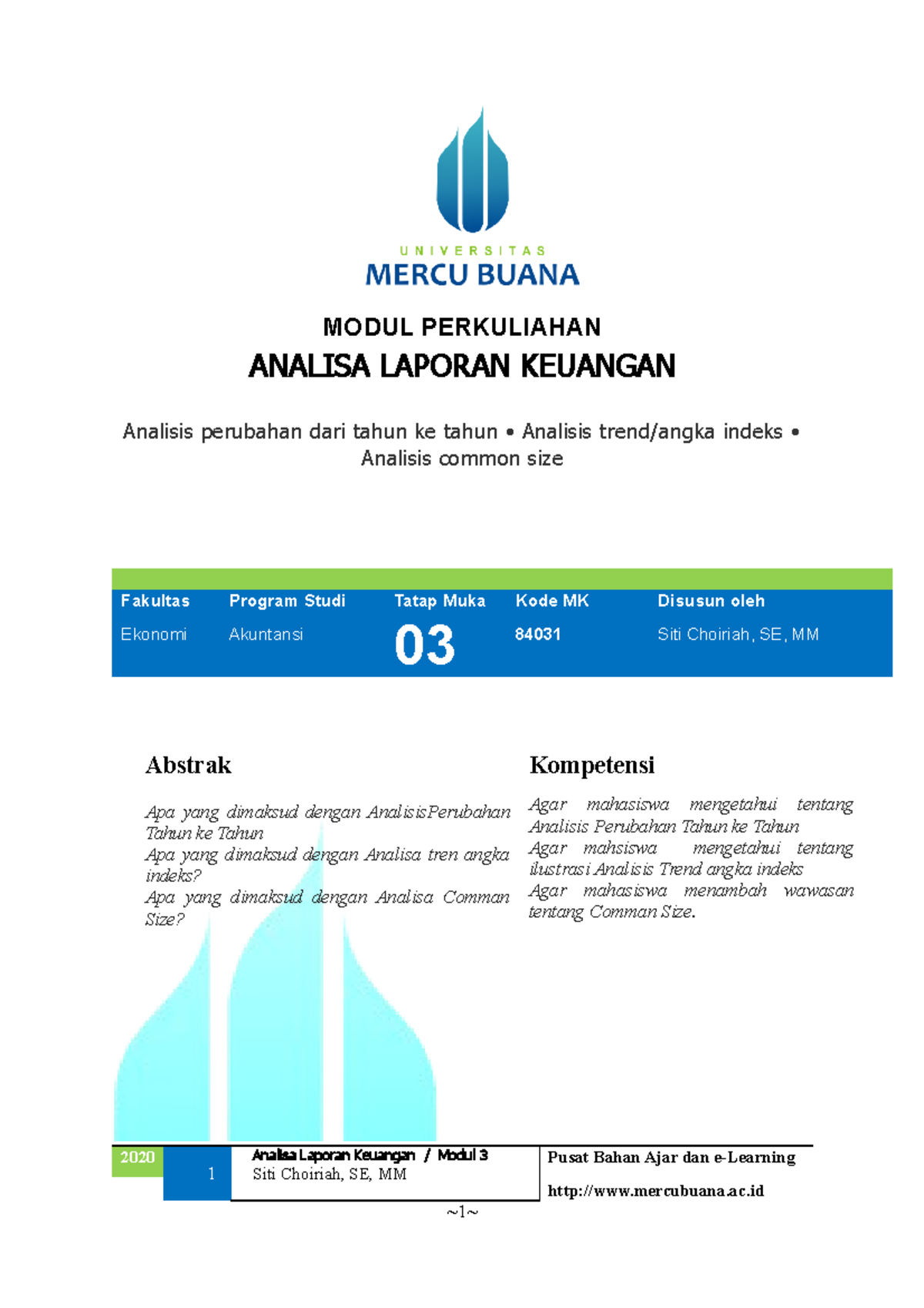 Modul Analisa Laporan Keuangan [TM3] - MODUL PERKULIAHAN ANALISA ...