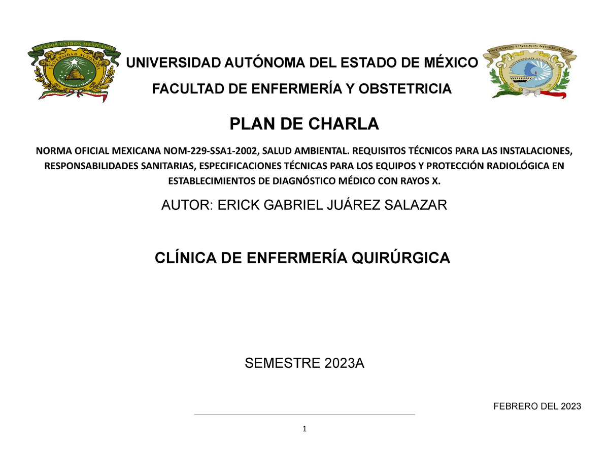 A14 Formato Plan Charla 2021 B Plan De Charla Norma Oficial Mexicana Nom 229 Ssa1 2002 Salud