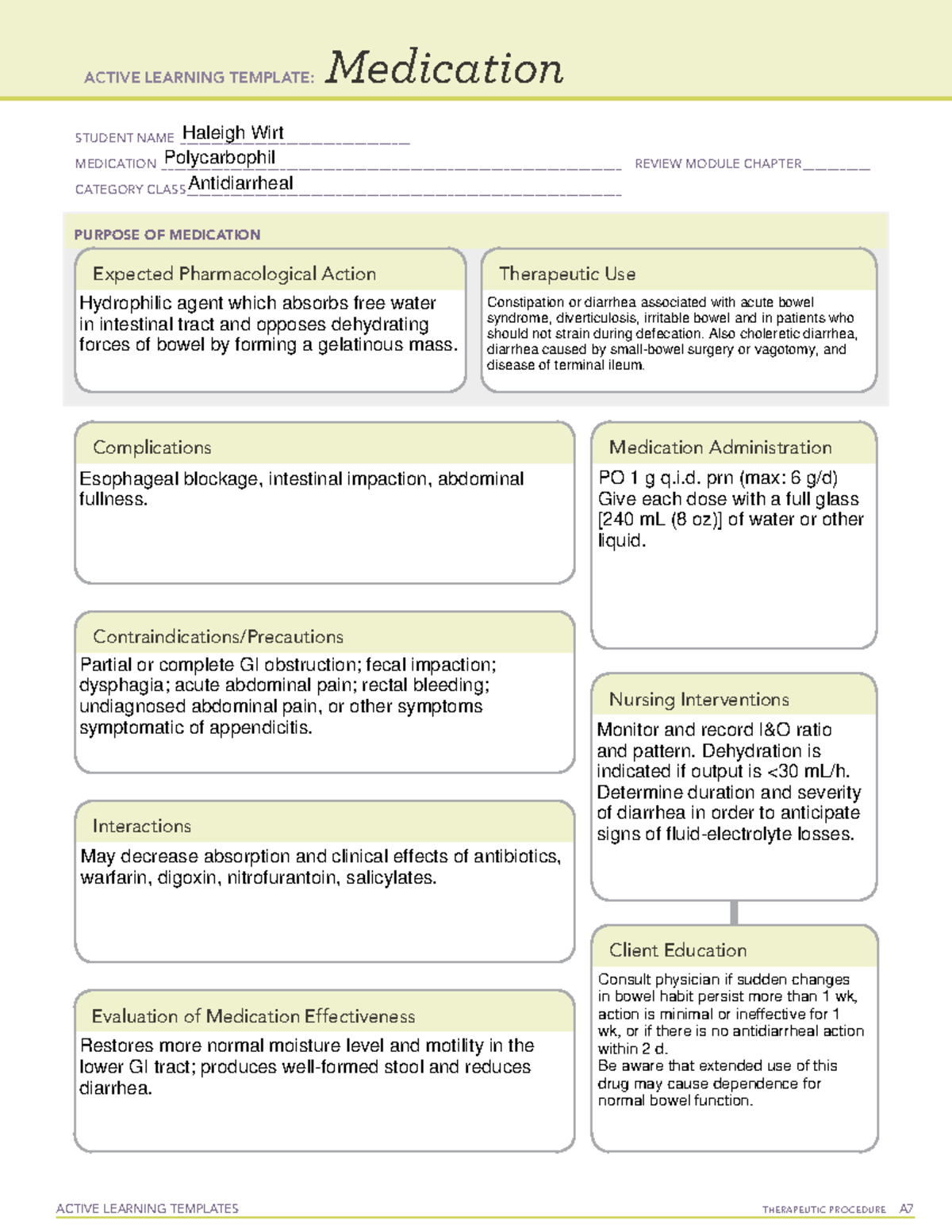 Simethicone - Pharmacology ATI - ACTIVE LEARNING TEMPLATES THERAPEUTIC ...